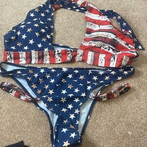 Red White and Blue Swimsuit.